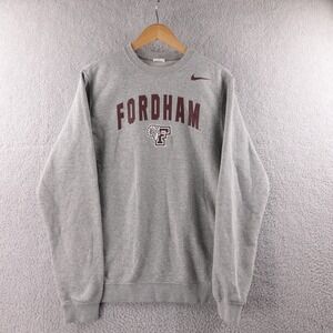 Nike Fordham Rams Mens Crewneck Sweatshirt Gray University Athletic Size M